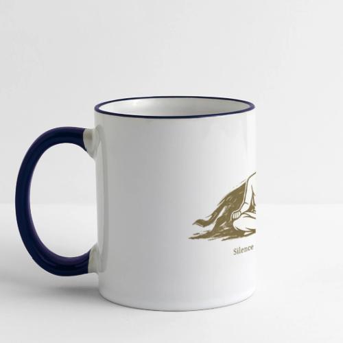 Silence Builds Kings Meditation Lion - Panoramic Mug