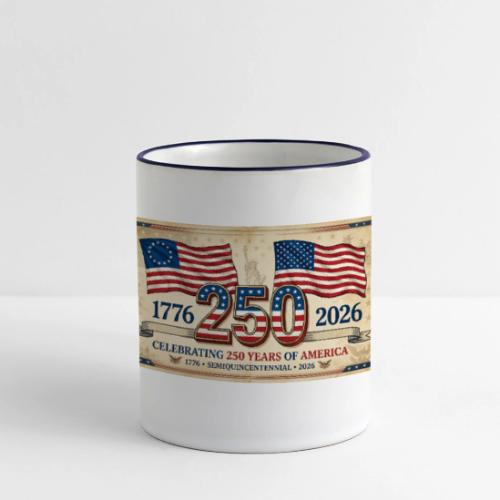 USA 250th Anniversary Flags Emblem - Panoramic Mug