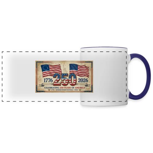 USA 250th Anniversary Flags Emblem - Panoramic Mug