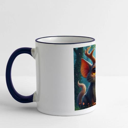 Magical Forest Creature with Deer Horns - Panoramic Mug