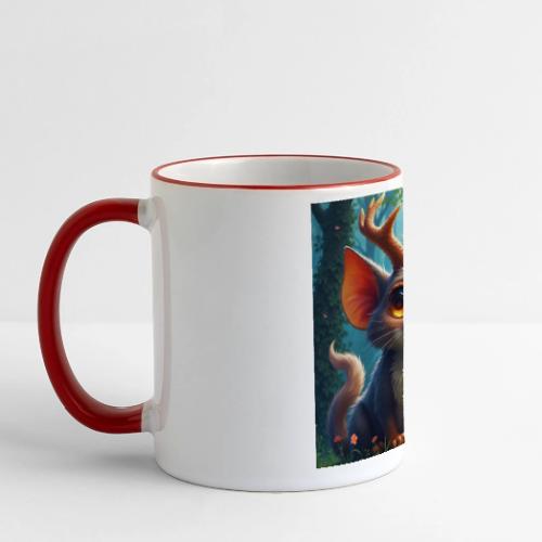 Magical Forest Creature with Deer Horns - Panoramic Mug
