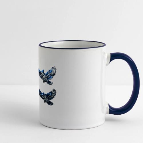 Silver Blue Jay Flight Stages - Panoramic Mug