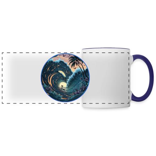 Double Barrel Flower Wave - Panoramic Mug