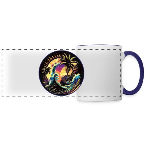 Purple Sunset Waves - Panoramic Mug