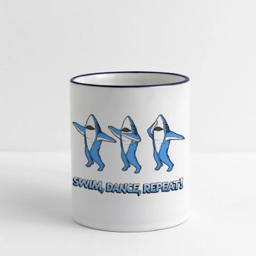 Dancing Sharks - Swim, Dance, Repeat - Panoramic Mug