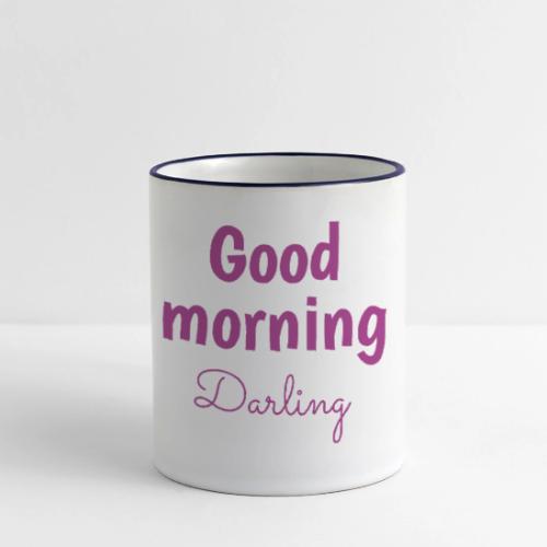 Good Morning Darling - Cute Romantic Coffee Mug - Panoramic Mug