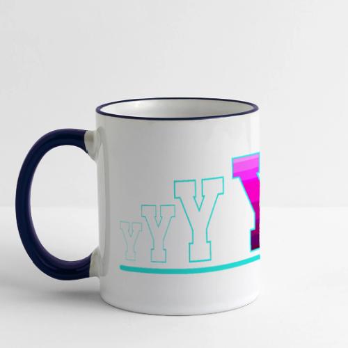 Letter Y – Capital Varsity Alphabet Monogram - Panoramic Mug