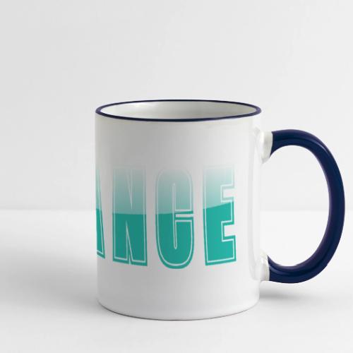 BALANCE Calm Teal Minimal Word Art Design - Panoramic Mug