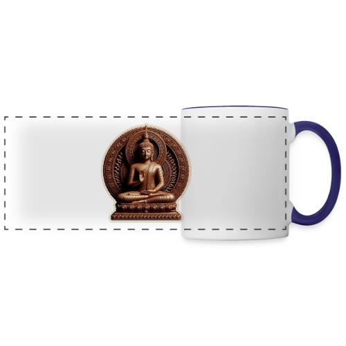Buddha Statue in meditation and Hand Mudra - Panoramic Mug