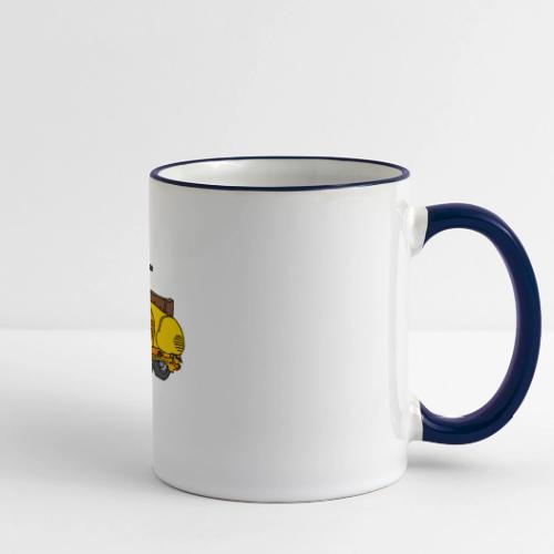 Yellow motor scooter - Panoramic Mug