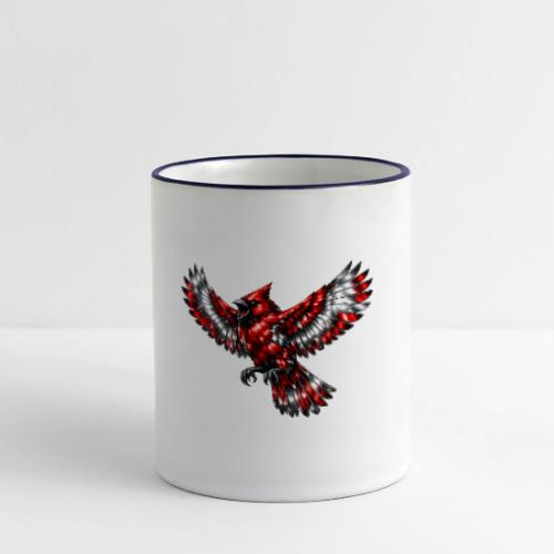 Silver Cardinal in Flight - Panoramic Mug