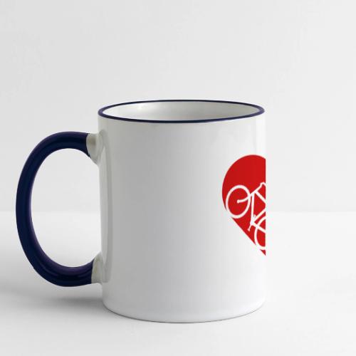 Bike in heart - Panoramic Mug
