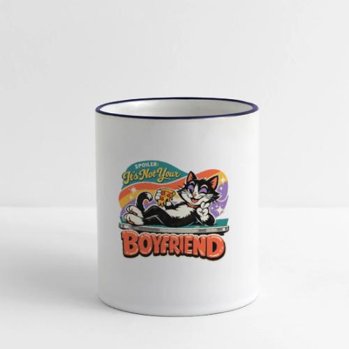 Sassy Cat Pride Pizza Retro Comic - Panoramic Mug