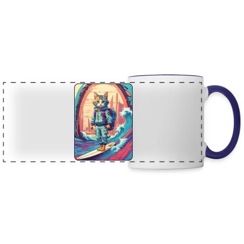 City Surf Messenger Cat - Panoramic Mug