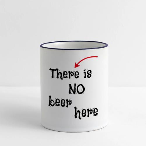 No Beer Here Mug - Funny Black Lettered Gift - Panoramic Mug