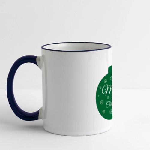 Christmas Ornament Mug - Festive Green Bauble Cup - Panoramic Mug