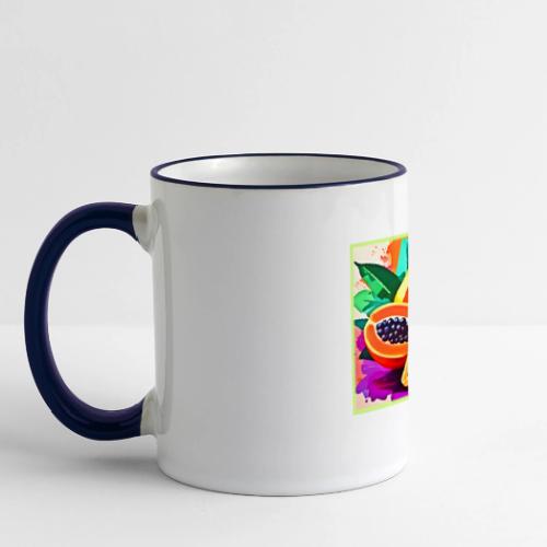Sliced Papaya Pop Art - Panoramic Mug