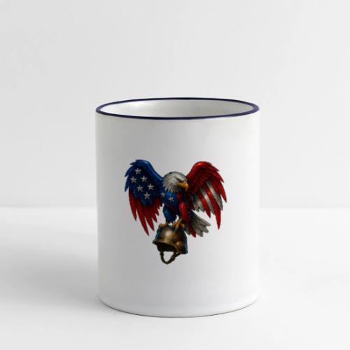 American Flag Bald Eagle - Helmet - Panoramic Mug