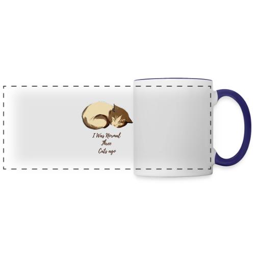 I Was Normal Three Cats Ago Funny Cat T-Shirt - Panoramic Mug