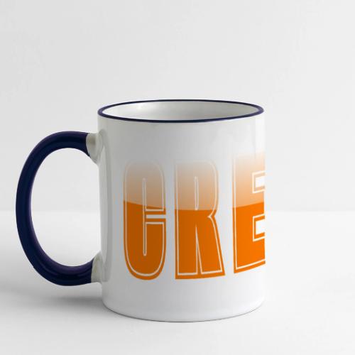 CREATE Vibrant Orange Bold Word Graphic - Panoramic Mug