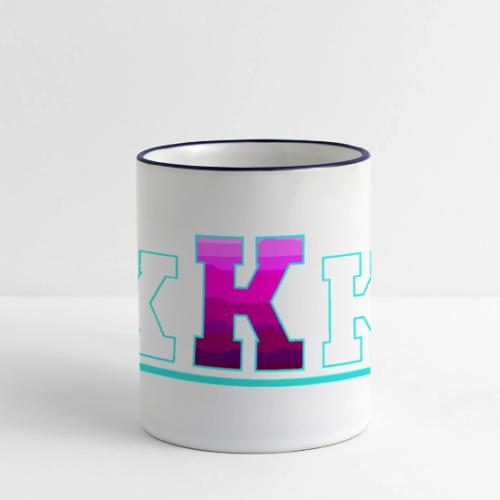 Letter K – Capital Varsity Alphabet Monogram - Panoramic Mug