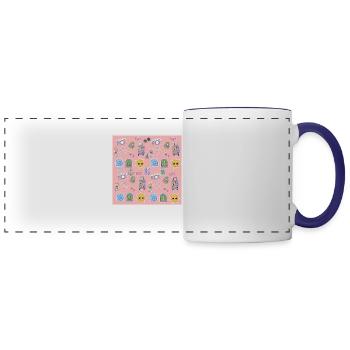 Sun cut - Panoramic Mug - white/cobalt blue - Front
