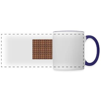 Concentric wax pattern - Panoramic Mug - white/cobalt blue - Front