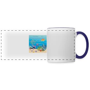 Under The Sea - Panoramic Mug - white/cobalt blue - Front