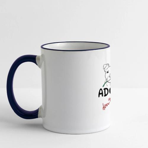 Retro Adopt Dont Shop Cute Puppy Rose Tee - Panoramic Mug