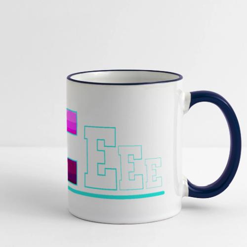 Letter E – Capital Varsity Alphabet Monogram - Panoramic Mug
