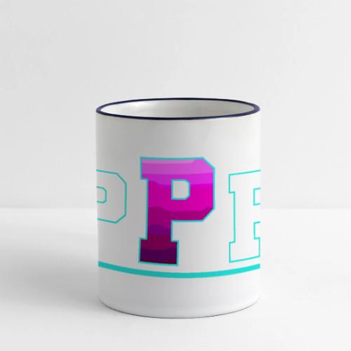 Letter P – Capital Varsity Alphabet Monogram - Panoramic Mug