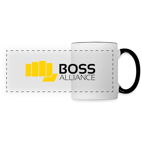 BOSS Fist - Black Text - Horizontal - Panoramic Mug