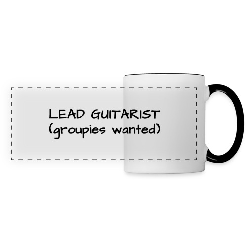 Lead Guitarist (Groupies Wanted) in black letters - Panoramic Mug