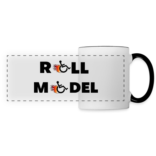 Roll model in a wheelchair, for wheelchair users - Panoramic Mug