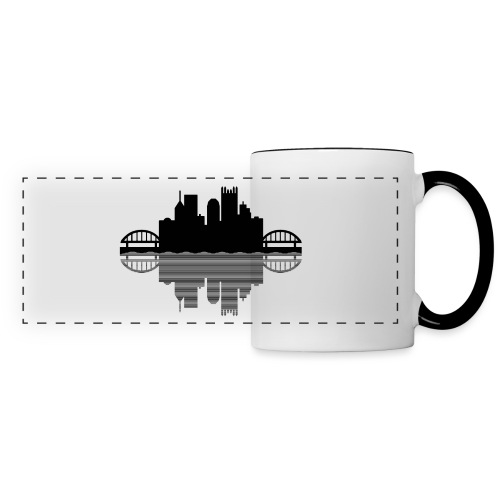 Pittsburgh Skyline Reflection (Black) - Panoramic Mug