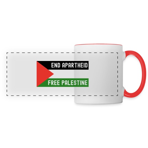 End Apartheid Free Palestine, Flag of Palestine - Panoramic Mug