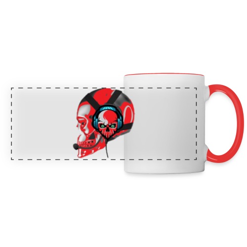red head gaming logo no background transparent - Panoramic Mug