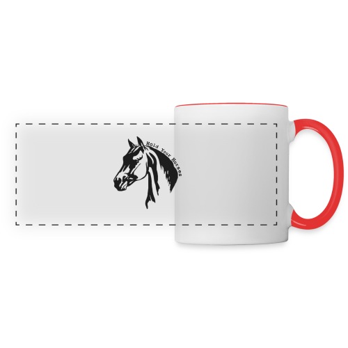 Bridle Ranch Hold Your Horses (Black Design) - Panoramic Mug