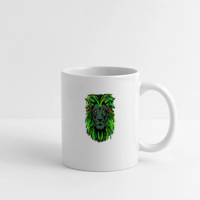 Green Lion Head Portrait Drawing - Green Lion