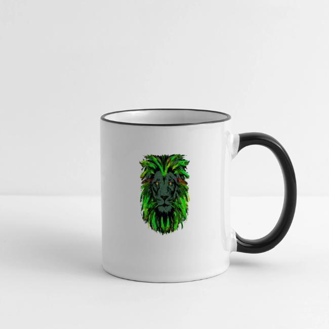 Green Lion Head Portrait Drawing - Green Lion