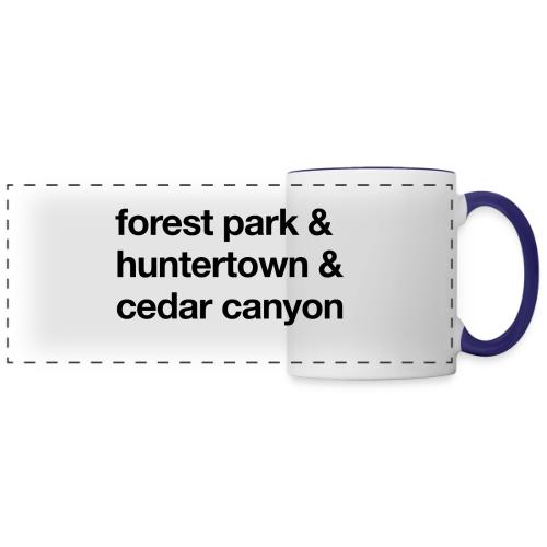 1 Church 3 Locations Black - Panoramic Mug