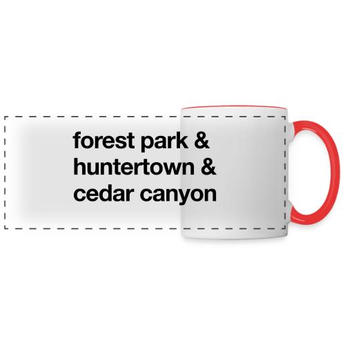 1 Church 3 Locations Black - Panoramic Mug