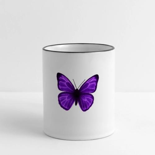 Neon Purple Butterfly - Panoramic Mug