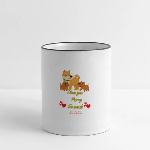 Cute Dog Family Love – “I Love You Purry So much - Panoramic Mug
