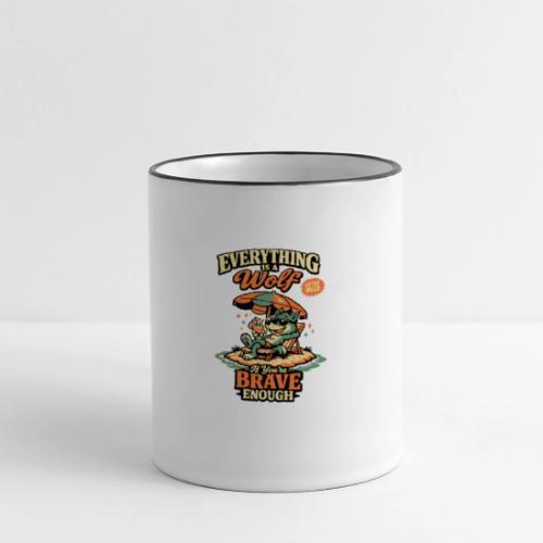 Everything Is A Wolf – Retro Chill - Panoramic Mug