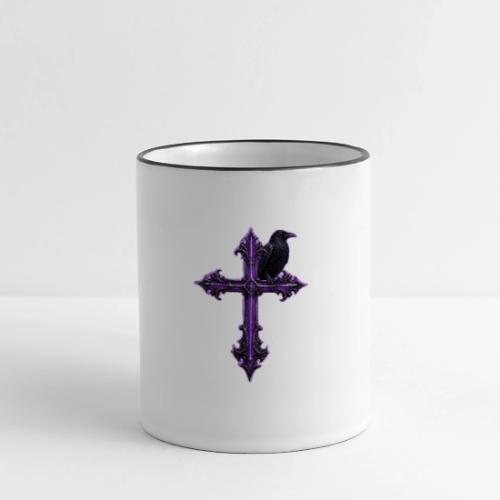 Gothix Raven Cross - Panoramic Mug