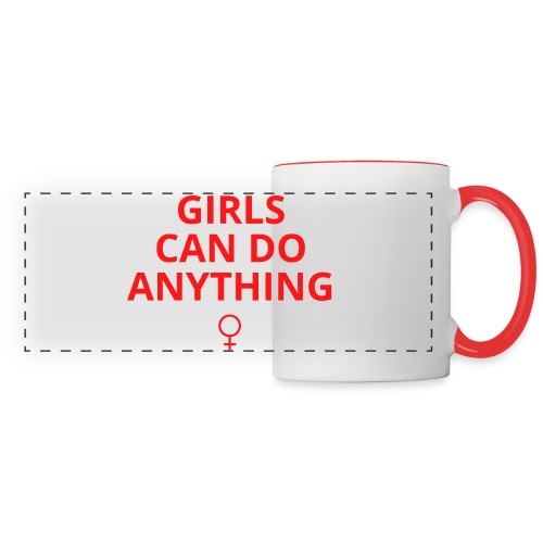 GIRLS CAN DO ANYTHING (red version) - Panoramic Mug