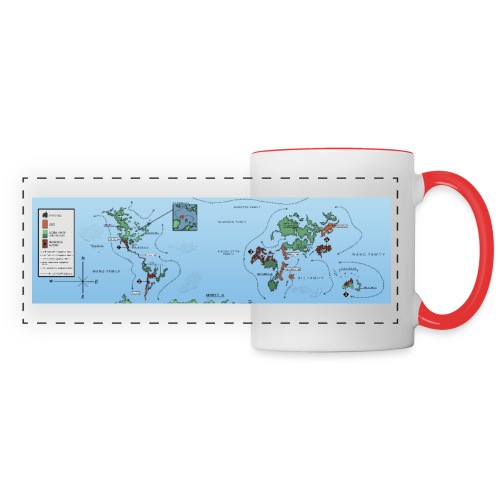 Miriam's World Colored Map - Panoramic Mug