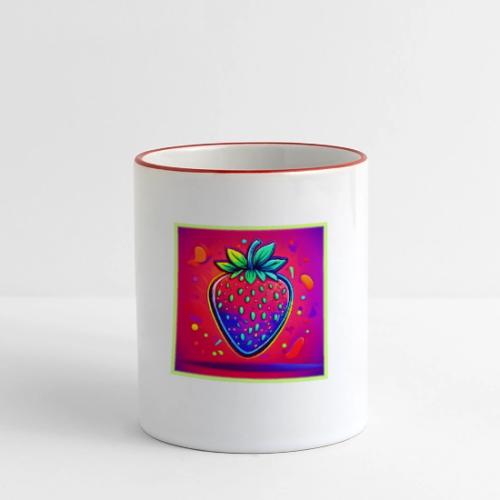 Neon Strawberry Pop - Panoramic Mug