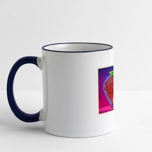 Vibrant Strawberry Neon Sign - Panoramic Mug